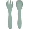 KikkaBoo Príbor 2-dielny Platinum Silicone Sage