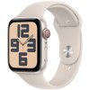 Apple Watch SE (2023) GPS + Cellular 44mm hviezdne biele hliníkové púzdro s hviezdne bielym športovým remienkom - M/L