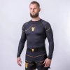 Rashguard - FIGHTER - Lines - dlhý rukáv - čierny/zlatý nápis Rashguard - FIGHTER - Lines - dlhý rukáv - čierny/zlatý nápis