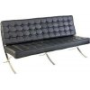 Nábytek PEGAS Sofa BA3 pro 3 osoby, černá ekokůže PU Nábytek PEGAS Sofa BA3 pro 3 osoby, černá ekokůže PU