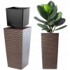Kvetináč plast béžový Kadax 28,5 cm x 28,5 x 57 cm Kvetináč plast béžový Kadax 28,5 cm x 28,5 x 57 cm