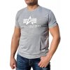 Alpha Industries Basic T-Shirt greyHeather white tričko pánske šedé Alpha Industries Basic T-Shirt greyHeather white tričko pánske šedé