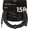 Fender Deluxe Series 15' Instrument Cable Black Tweed Angled Fender Deluxe Series 15' Instrument Cable Black Tweed Angled