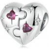 For Silver Srdce so zirkónmi pre páry alebo priateľov - Striebro 925 For Silver Srdce so zirkónmi pre páry alebo priateľov - Striebro 925