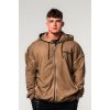 Pánska mikina Nebbia Washed-off Zip Up Hoodie GYM BRO 362 Light Brown XL Pánska mikina Nebbia Washed-off Zip Up Hoodie GYM BRO 362 Light Brown XL