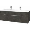 Dreja Umývadlová skrinka ASTON SZZ 120 - D16 Tmavý betón / Úchytka T02 / D16 Tmavý betón Dreja Umývadlová skrinka ASTON SZZ 120 - D16 Tmavý betón / Úchytka T02 / D16 Tmavý betón