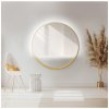 Alfaram Kruhové zrkadlo v zlatom ráme MDF SLIM s voľným priestorom - OLENA LED 2065 Alfaram Kruhové zrkadlo v zlatom ráme MDF SLIM s voľným priestorom - OLENA LED 2065