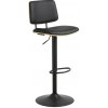 ACTONA Barová židle Owen černá/dub ACTONA Barová židle Owen černá/dub