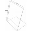 Plastový stojánek L 90 x 60 na výšku čirý - 90 x 60 na výšku čirý - 1 ks Plastový stojánek L 90 x 60 na výšku čirý - 90 x 60 na výšku čirý - 1 ks