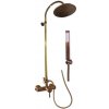 Sprchový systém RAV SLEZÁK Seina so sprchovacím setom stará mosadz SE982.5/3SM Sprchový systém RAV SLEZÁK Seina so sprchovacím setom stará mosadz SE982.5/3SM