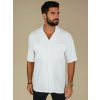 Pánska košeľa s krátkym rukávom Dstreet KX1084 Farba: Biela, Veľkosť: S Pánska košeľa s krátkym rukávom Dstreet KX1084 Farba: Biela, Veľkosť: S