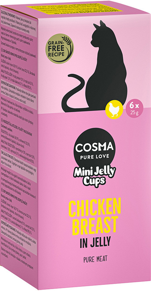 Cosma Mini Jelly Cups kuracie prsia 6 x 25 g