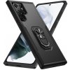 Puzdro Samsung Galaxy S22 Ultra 5G karbónové s držiakom čierna farba Puzdro Samsung Galaxy S22 Ultra 5G karbónové s držiakom čierna farba