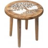 Príručný stolík s potlačou Stromu života v mangovom dreve 1ks Príručný stolík s potlačou Stromu života v mangovom dreve 1ks