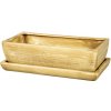 Hrantík na kaktusy KAKTUS O TEAK s podmiskou 28 cm matný svetlohnedý Hrantík na kaktusy KAKTUS O TEAK s podmiskou 28 cm matný svetlohnedý