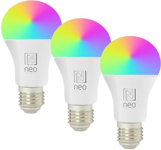 Immax NEO LITE SMART sada 3x žiarovka LED E27 11W RGB+CCT farebná a biela, stmievateľná,Wi-Fi