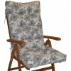 Nábytek PEGAS Polstr na teakové zahradní křeslo vysoké - vlčí máky šedé Nábytek PEGAS Polstr na teakové zahradní křeslo vysoké - vlčí máky šedé