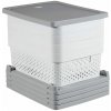 CURVER Rozkladací regál Infinity 4 x 11 l | biela / sivá CURVER Rozkladací regál Infinity 4 x 11 l | biela / sivá