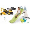 Set šmykľavka s dvojitou vlnou a traktor na šliapanie Toboggan Life Smoby dĺžka šmyku 200 cm s vodotryskom a nakladač s bagrom a krhlička Set šmykľavka s dvojitou vlnou a traktor na šliapanie Toboggan Life Smoby dĺžka šmyku 200 cm s vodotryskom a nakladač s bagrom a krhlička