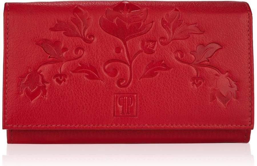 Paolo Peruzzi dámska kožená peňaženka RFID T 45 RD červená