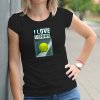 Dámske tričko s potlačou Tenis Čierna XL Dámske tričko s potlačou Tenis Čierna XL