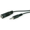 Kábel 3,5mm stereo jack M/F 5m, čierny Kábel 3,5mm stereo jack M/F 5m, čierny