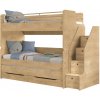 Cilek Poschodová posteľ Mocha Studio pre 3 deti s matracmi 90x200 cm s úložným priestorom (schody) Cilek Poschodová posteľ Mocha Studio pre 3 deti s matracmi 90x200 cm s úložným priestorom (schody)