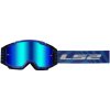 LS2 CHARGER PRE GOGGLE BLUE WITH IRIDIUM VISOR LS2 CHARGER PRE GOGGLE BLUE WITH IRIDIUM VISOR