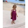 Jožánek Detské šaty, viazanie na ramenách, cyklamen 98 Jožánek Detské šaty, viazanie na ramenách, cyklamen 98