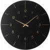 ELEGANTNÉ DREVENÉ ČIERNE NÁSTENNÉ HODINY JVD HC701.2 70 cm ZLATÉ RUČIČKY ELEGANTNÉ DREVENÉ ČIERNE NÁSTENNÉ HODINY JVD HC701.2 70 cm ZLATÉ RUČIČKY