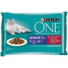 Purina One Senior 7+ mini filetky s hovädzím a mrkvou s šťave 4 x 85 g Purina One Senior 7+ mini filetky s hovädzím a mrkvou s šťave 4 x 85 g