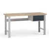 Dielenský pracovný stôl G7, buková škárovka, 1700 x 685 x 840 mm, 1x kontajner, 1 zásuvka, grafit Dielenský pracovný stôl G7, buková škárovka, 1700 x 685 x 840 mm, 1x kontajner, 1 zásuvka, grafit