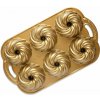 Nordic Ware Forma na 6 malých bábovek Swirl zlatá 0,71 l Nordic Ware Forma na 6 malých bábovek Swirl zlatá 0,71 l