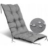 Záhradný vankúš 50x50x80 cm na záhradnú stoličku, lavičku, vodeodolný, sivý Záhradný vankúš 50x50x80 cm na záhradnú stoličku, lavičku, vodeodolný, sivý