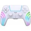 Bezdrôtový RGB ovládač pre PS4/PC biely Bezdrôtový RGB ovládač pre PS4/PC biely