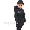 MOONRISE detská softshell bunda never give up - black - 128 MOONRISE detská softshell bunda never give up - black - 128