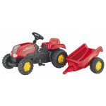 Rolly Toys Rolly Kid šliapací traktor s vlečkou, červený