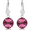 Šperky eshop - Náušnice zo striebra 925, brúsený Swarovski krištáľ ružovej farby, 11 mm SP86.24 Šperky eshop - Náušnice zo striebra 925, brúsený Swarovski krištáľ ružovej farby, 11 mm SP86.24