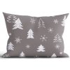 MKLozkoviny.sk Vianočná bavlnená obliečka na vankúš Renforcé 50 × 70 cm - Stromčeky šedé- - MKLozkoviny.sk Vianočná bavlnená obliečka na vankúš Renforcé 50 × 70 cm - Stromčeky šedé- -