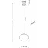 TK Lighting Závesné svietidlo Vibe, opálové biele sklo, Ø 20 cm - 5824 TK Lighting Závesné svietidlo Vibe, opálové biele sklo, Ø 20 cm - 5824