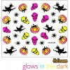 Svietiace Halloween nálepky na nechty Svietiace Halloween nálepky na nechty