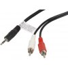LANBERG Minijack 3,5mm (M) 3 PIN na 2x RCA (CINCH) (M) kabel 1,5m CA-MJRC-10CC-0015-BK Lanberg LANBERG Minijack 3,5mm (M) 3 PIN na 2x RCA (CINCH) (M) kabel 1,5m CA-MJRC-10CC-0015-BK Lanberg
