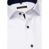 ETERNA Slim Fit pánska košeľa biela Cover s tmavo modrým kontrastom Non iron, Veľkosť 42 ETERNA Slim Fit pánska košeľa biela Cover s tmavo modrým kontrastom Non iron, Veľkosť 42
