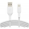 BELKIN kabel oplétaný USB-A - Lightning, 1m, bílý (CAA002bt1MWH) BELKIN kabel oplétaný USB-A - Lightning, 1m, bílý (CAA002bt1MWH)
