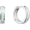 Evolution Group strieborné náušnice kruhy so syntetickým opálom bielej 11402.1 Evolution Group strieborné náušnice kruhy so syntetickým opálom bielej 11402.1