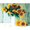 ZUTY Maľovanie podľa čísel SLNEČNICE PRI STAROM MÚRE Rámovanie vypnuté plátno na rám Rozmer 80 x 100 cm