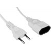 Sieťový predlžovací kábel 1 zásuvka 5 m, biela Sieťový predlžovací kábel 1 zásuvka 5 m, biela