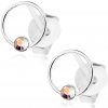 Šperky eshop - Náušnice zo striebra 925, krúžok, Swarovski krištáľ s dúhovým odleskom I37.18 Šperky eshop - Náušnice zo striebra 925, krúžok, Swarovski krištáľ s dúhovým odleskom I37.18