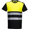 Portwest Tričko PW311 Hi-Vis krátký rukáv čierna/žltá L