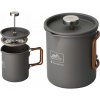 CAMP so sítkom Kanvica FRENCH PRESS 600 ml ŠEDÁ
